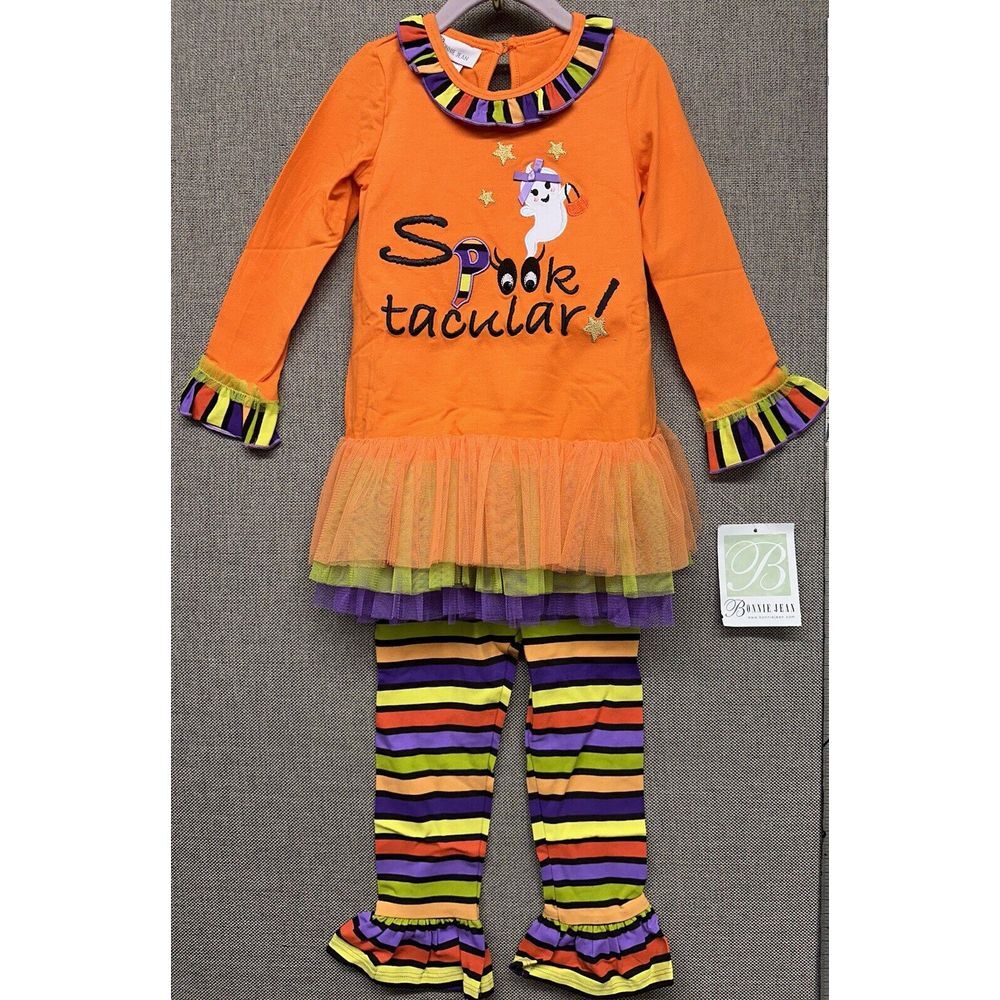 NEW BNWT Bonnie Jean‎ Baby Halloween Outfit Clothes Spooktacular Ghost Size 4T